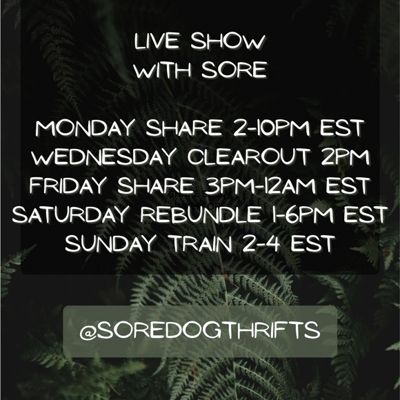 Other - Live Show Schedule! 11/17- 11/23🌿🍄